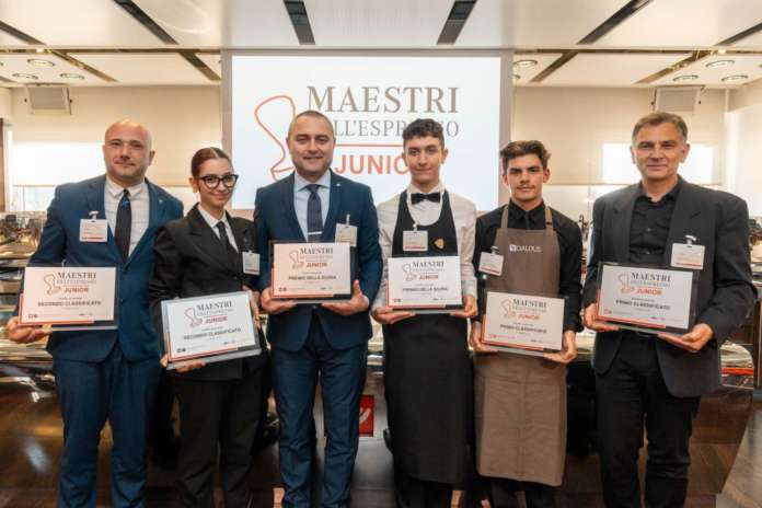Maestri dell'Espresso Junior - i vincitori e i docenti